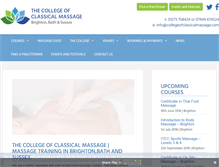 Tablet Screenshot of collegeofclassicalmassage.com